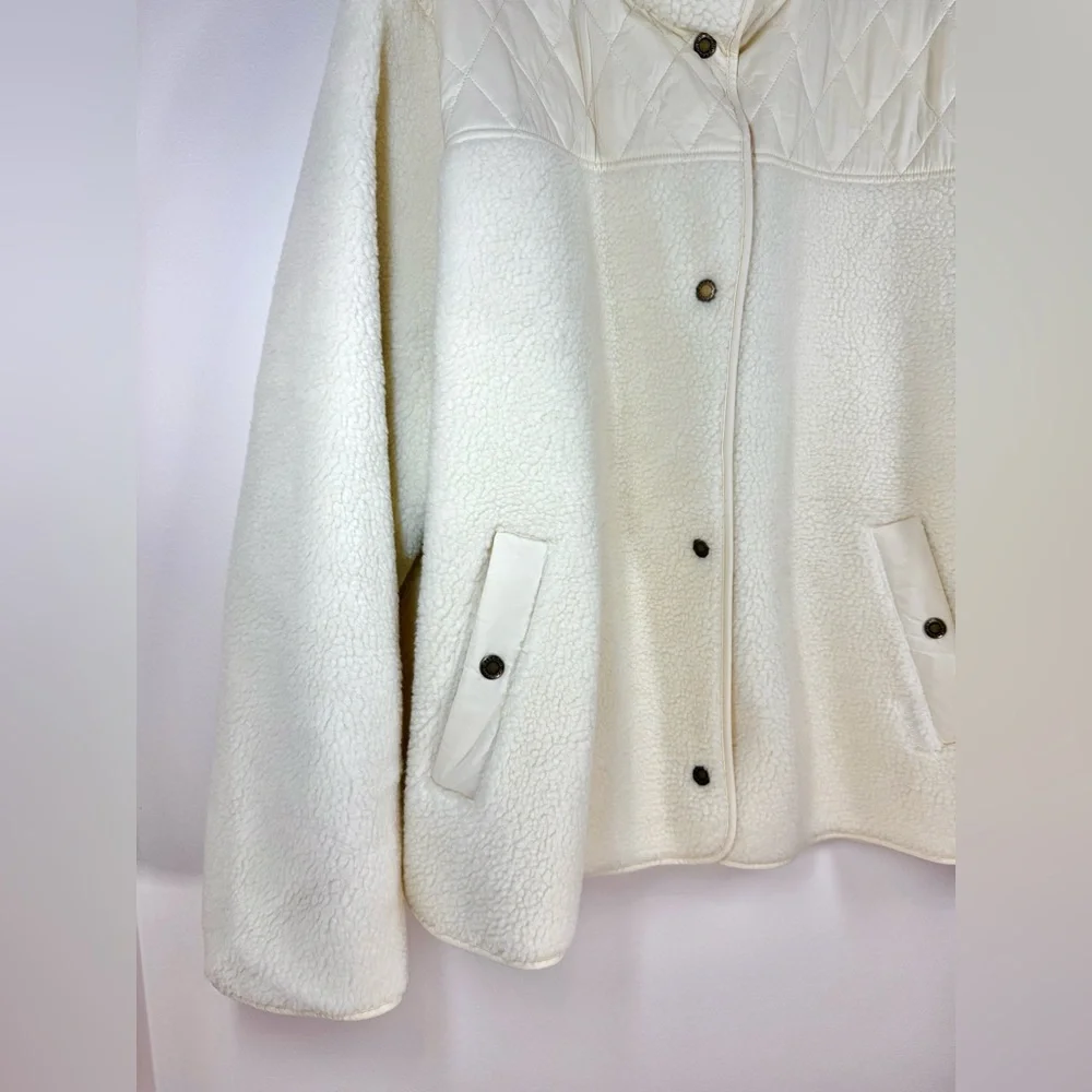 NWT Barbour Women's Plus Size White Quilted Jacket‎ Size 3X